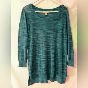 LOFT Women's Ocean Blue Crew Neck Sweater